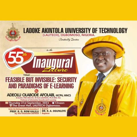 55th Inaugural Lecture